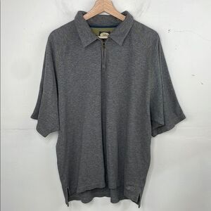 Tommy Bahama Gray Polo with Zip Collar